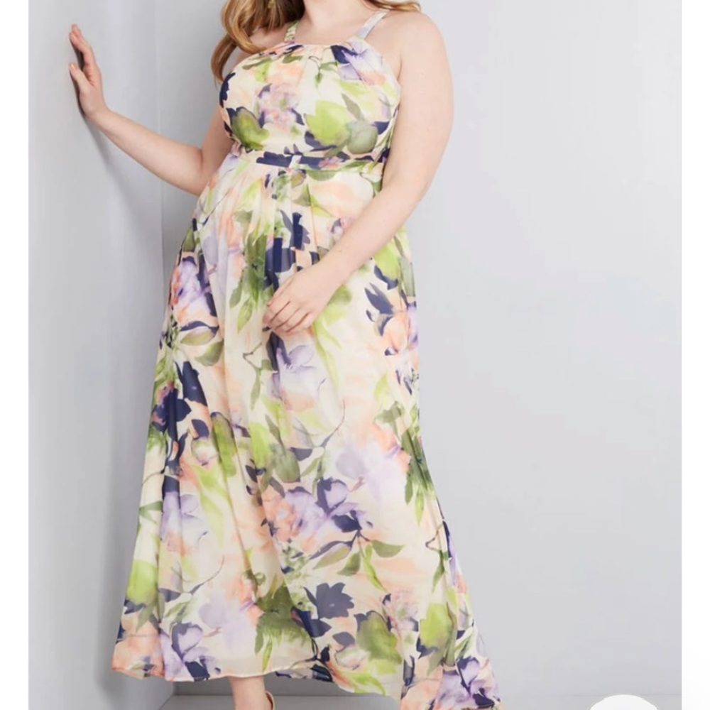Watercolor spring dress